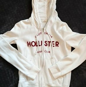 White Hollister Zip up